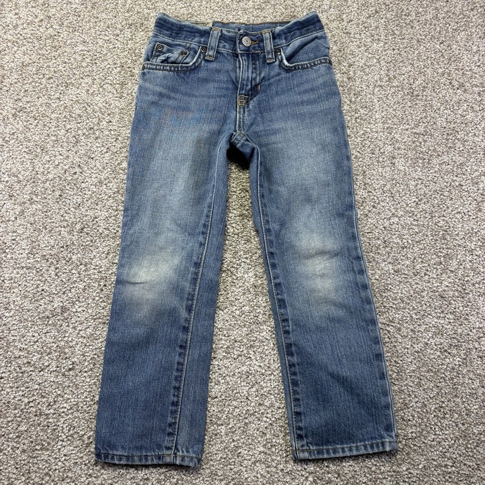 Polo Ralph Lauren Jeans Kids 4T Blue Medium Wash Straight Denim Adjustable